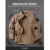 imageCQR Mens Water Resistant Tactical Softshell Jacket Fleece Lined High Neck Full Zip Wind Rain Hiking Hunting Winter OutdoorOperator X Coyote