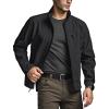 imageCQR Mens Water Resistant Tactical Softshell Jacket Fleece Lined High Neck Full Zip Wind Rain Hiking Hunting Winter OutdoorUrban Stealth Black