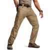 imageCQR Mens Flex Ripstop Tactical Pants Water Resistant Stretch Cargo Pants Lightweight EDC Hiking Work Pants