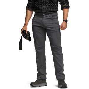 imageCQR Mens Active Flex Tactical Pants Water Resistant Lightweight Stretch Cargo Work Hiking PantsSierra Charcoal