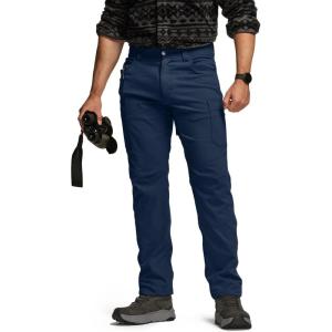imageCQR Mens Active Flex Tactical Pants Water Resistant Lightweight Stretch Cargo Work Hiking PantsSierra Midnight Blue