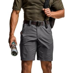 imageCQR Mens Flex Casual Cargo Shorts Lightweight Water Resistant Golf Shorts Stretch Tactical Work Shorts with MultiPocketNegotiator Charcoal
