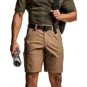imageCQR Mens Flex Casual Cargo Shorts Lightweight Water Resistant Golf Shorts Stretch Tactical Work Shorts with MultiPocketNegotiator Cougar