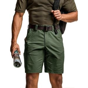 imageCQR Mens Flex Casual Cargo Shorts Lightweight Water Resistant Golf Shorts Stretch Tactical Work Shorts with MultiPocketNegotiator Green Kelp