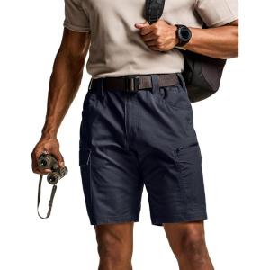 imageCQR Mens Flex Casual Cargo Shorts Lightweight Water Resistant Golf Shorts Stretch Tactical Work Shorts with MultiPocketSentinel Operator Navy