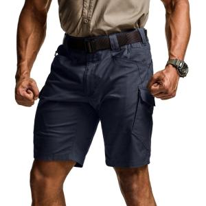 imageCQR Mens Flex Casual Cargo Shorts Lightweight Water Resistant Golf Shorts Stretch Tactical Work Shorts with MultiPocketTac Operator Navy