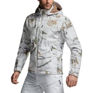 imageCQR Mens Hooded Tactical Softshell Jacket Water Resistant Fleece Lined Hoodie Winter Outdoor Hunting Hiking Rain WindOperator Print Jacket Winter Hunting Camo