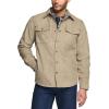 imageCQR Mens Flannel Lined Shirt Jackets Long Sleeved Rugged Plaid Cotton Brushed Suede Shirt JacketFlannel Lined Affogato