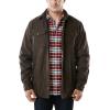 imageCQR Mens Flannel Lined Shirt Jackets Long Sleeved Rugged Plaid Cotton Brushed Suede Shirt JacketFlannel Lined Calf Brown