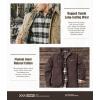 imageCQR Mens Flannel Lined Shirt Jackets Long Sleeved Rugged Plaid Cotton Brushed Suede Shirt JacketFlannel Lined Cowboy Tan