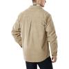 imageCQR Mens Flannel Lined Shirt Jackets Long Sleeved Rugged Plaid Cotton Brushed Suede Shirt JacketFlannel Lined Cowboy Tan