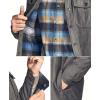 imageCQR Mens Flannel Lined Shirt Jackets Long Sleeved Rugged Plaid Cotton Brushed Suede Shirt JacketFlannel Lined New Shark Grey