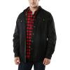 imageCQR Mens Flannel Lined Shirt Jackets Long Sleeved Rugged Plaid Cotton Brushed Suede Shirt JacketFlannel Lined Texas Black