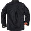 imageCQR Mens Flannel Lined Shirt Jackets Long Sleeved Rugged Plaid Cotton Brushed Suede Shirt JacketFlannel Lined Texas Black