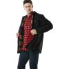 imageCQR Mens Flannel Lined Shirt Jackets Long Sleeved Rugged Plaid Cotton Brushed Suede Shirt JacketFlannel Lined Texas Black