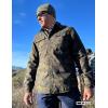 imageCQR Mens Flannel Lined Shirt Jackets Long Sleeved Rugged Plaid Cotton Brushed Suede Shirt JacketFlannel Print Lined Camo Olive