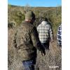 imageCQR Mens Flannel Lined Shirt Jackets Long Sleeved Rugged Plaid Cotton Brushed Suede Shirt JacketFlannel Print Lined Camo Olive