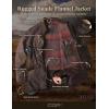 imageCQR Mens Flannel Lined Shirt Jackets Long Sleeved Rugged Plaid Cotton Brushed Suede Shirt JacketHuntsman Harvest