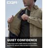 imageCQR Mens Flannel Lined Shirt Jackets Long Sleeved Rugged Plaid Cotton Brushed Suede Shirt JacketStealth Coal Miner