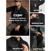 imageCQR Mens Flannel Lined Shirt Jackets Long Sleeved Rugged Plaid Cotton Brushed Suede Shirt JacketStealth Forest Oasis