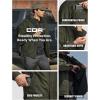 imageCQR Mens Flannel Lined Shirt Jackets Long Sleeved Rugged Plaid Cotton Brushed Suede Shirt JacketStealth Harvest