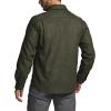 imageCQR Mens Flannel Lined Shirt Jackets Long Sleeved Rugged Plaid Cotton Brushed Suede Shirt JacketStealth Harvest