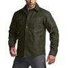imageCQR Mens Flannel Lined Shirt Jackets Long Sleeved Rugged Plaid Cotton Brushed Suede Shirt JacketStealth Harvest
