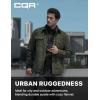 imageCQR Mens Flannel Lined Shirt Jackets Long Sleeved Rugged Plaid Cotton Brushed Suede Shirt JacketStealth Harvest