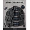 imageCQR Mens Flannel Lined Shirt Jackets Long Sleeved Rugged Plaid Cotton Brushed Suede Shirt JacketStealth Night Sky