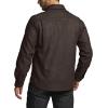 imageCQR Mens Flannel Lined Shirt Jackets Long Sleeved Rugged Plaid Cotton Brushed Suede Shirt JacketStealth Woods Night