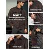 imageCQR Mens Flannel Lined Shirt Jackets Long Sleeved Rugged Plaid Cotton Brushed Suede Shirt JacketStealth Woods Night