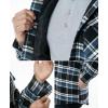 imageCQR Mens Quilted Lined Flannel Hooded Shirt Jacket Soft Warm Long Sleeve Outdoor Cotton Plaid Shirt JacketsQuilted Lined Black  Blue