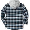 imageCQR Mens Quilted Lined Flannel Hooded Shirt Jacket Soft Warm Long Sleeve Outdoor Cotton Plaid Shirt JacketsQuilted Lined Black  Blue
