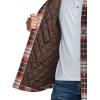 imageCQR Mens Quilted Lined Flannel Hooded Shirt Jacket Soft Warm Long Sleeve Outdoor Cotton Plaid Shirt JacketsQuilted Lined Burgundy
