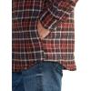 imageCQR Mens Quilted Lined Flannel Hooded Shirt Jacket Soft Warm Long Sleeve Outdoor Cotton Plaid Shirt JacketsQuilted Lined Burnt Larch