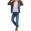 imageCQR Mens Quilted Lined Flannel Hooded Shirt Jacket Soft Warm Long Sleeve Outdoor Cotton Plaid Shirt JacketsQuilted Lined Burnt Larch