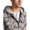 imageCQR Mens Quilted Lined Flannel Hooded Shirt Jacket Soft Warm Long Sleeve Outdoor Cotton Plaid Shirt JacketsQuilted Lined Cliff Hanger