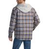 imageCQR Mens Quilted Lined Flannel Hooded Shirt Jacket Soft Warm Long Sleeve Outdoor Cotton Plaid Shirt JacketsQuilted Lined Cliff Hanger