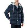 imageCQR Mens Quilted Lined Flannel Hooded Shirt Jacket Soft Warm Long Sleeve Outdoor Cotton Plaid Shirt JacketsQuilted Lined Deep Navy  Blue