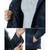 imageCQR Mens Quilted Lined Flannel Hooded Shirt Jacket Soft Warm Long Sleeve Outdoor Cotton Plaid Shirt JacketsQuilted Lined Deep Navy  Blue