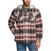 imageCQR Mens Quilted Lined Flannel Hooded Shirt Jacket Soft Warm Long Sleeve Outdoor Cotton Plaid Shirt JacketsQuilted Lined Folk Tale