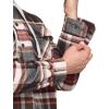 imageCQR Mens Quilted Lined Flannel Hooded Shirt Jacket Soft Warm Long Sleeve Outdoor Cotton Plaid Shirt JacketsQuilted Lined Folk Tale