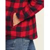 imageCQR Mens Quilted Lined Flannel Hooded Shirt Jacket Soft Warm Long Sleeve Outdoor Cotton Plaid Shirt JacketsQuilted Lined Full Zip Classic Red