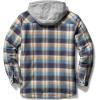 imageCQR Mens Quilted Lined Flannel Hooded Shirt Jacket Soft Warm Long Sleeve Outdoor Cotton Plaid Shirt JacketsQuilted Lined Full Zip Oceansand