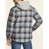 imageCQR Mens Quilted Lined Flannel Hooded Shirt Jacket Soft Warm Long Sleeve Outdoor Cotton Plaid Shirt JacketsQuilted Lined Full Zip Oceansand