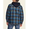 imageCQR Mens Quilted Lined Flannel Hooded Shirt Jacket Soft Warm Long Sleeve Outdoor Cotton Plaid Shirt JacketsQuilted Lined Full Zip River Plaid