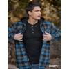 imageCQR Mens Quilted Lined Flannel Hooded Shirt Jacket Soft Warm Long Sleeve Outdoor Cotton Plaid Shirt JacketsQuilted Lined Full Zip River Plaid