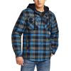 imageCQR Mens Quilted Lined Flannel Hooded Shirt Jacket Soft Warm Long Sleeve Outdoor Cotton Plaid Shirt JacketsQuilted Lined Full Zip River Plaid
