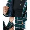 imageCQR Mens Quilted Lined Flannel Hooded Shirt Jacket Soft Warm Long Sleeve Outdoor Cotton Plaid Shirt JacketsQuilted Lined Green Ombre