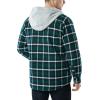 imageCQR Mens Quilted Lined Flannel Hooded Shirt Jacket Soft Warm Long Sleeve Outdoor Cotton Plaid Shirt JacketsQuilted Lined Green Ombre